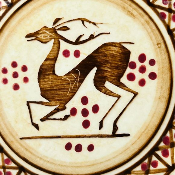 Keramikos Athens Greece Stag Handmade Wall Decor 6" Plate Vintage Display Decor - Picture 2 of 10